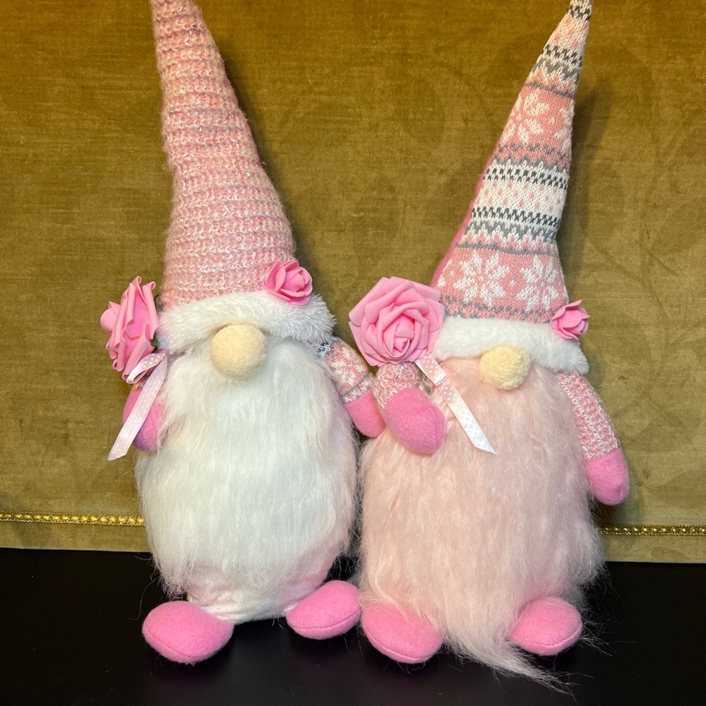 Gnomes Nordic Scandinavian Holiday Christmas Valentines Spring Easter Roses Pink